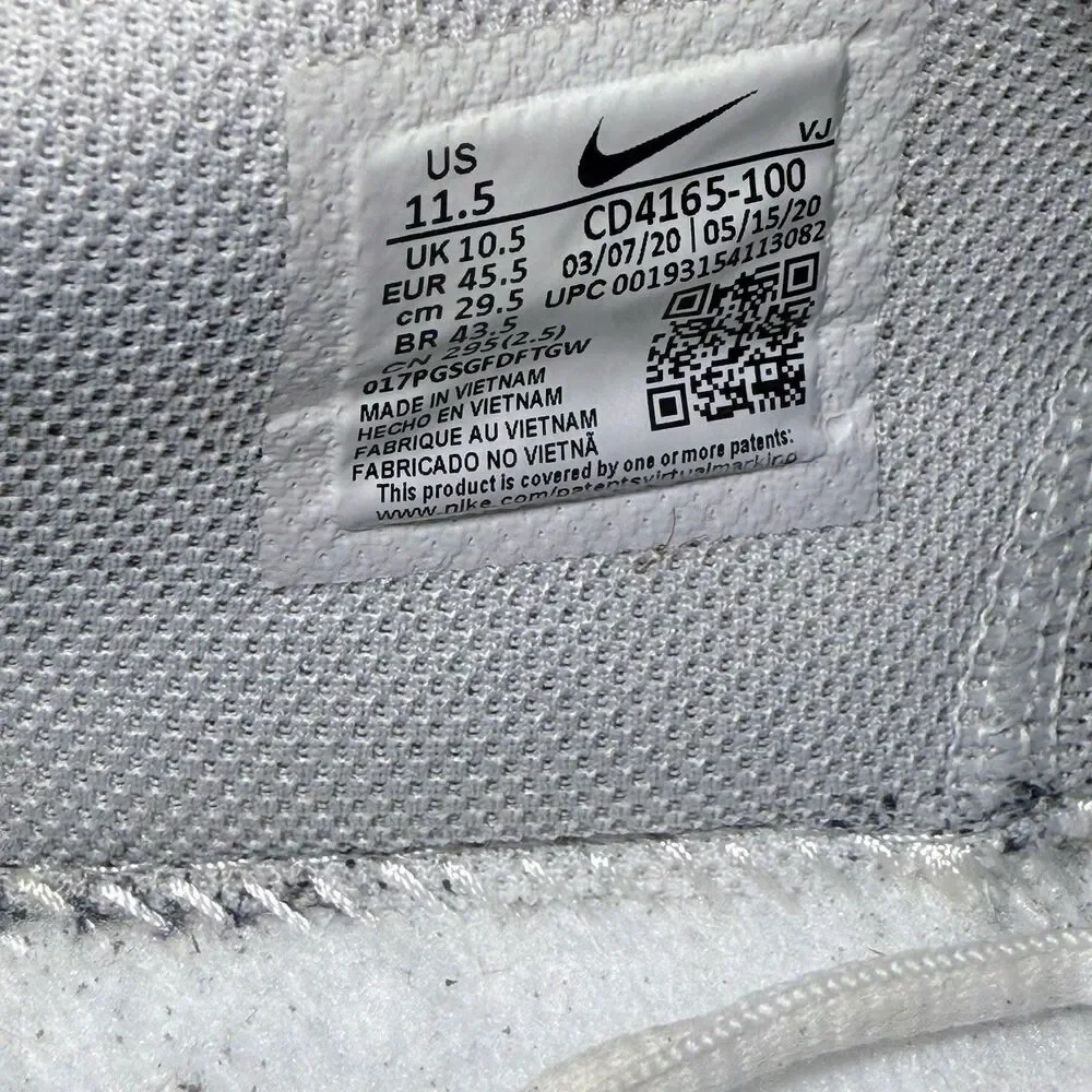 Men’s Nike Air Max Excee Size 11.5 White 2020 Sneakers CD4165-100